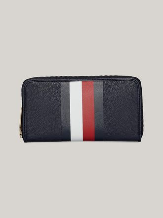 Tommy Hilfiger Womens Large Stripe Wallet - Navy
