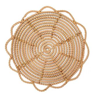 OEM Cesta Decorativa De Pared De Estilo Bohemio, Tapiz Redondo De Rat&aacute;n Tejido A Mano, Decoraci&oacute;n R&uacute;stica De Estilo Granja Para Sala De Estar, Cocina Y Do
