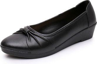 Generic Women Ballet Flats s Ballet Comfortable Round Toe Slip On Dressy Work Shoes Pumps Loafers Work Smart Office Formal Shoes Black