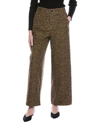 Color Block Barrel Jean