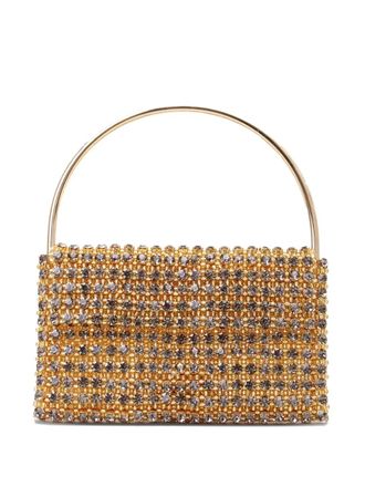 VANINA Nuances crystal-embellished clutch bag - women - glass/Swarovski Crystal/Gold Plated Brass - One Size - Brown