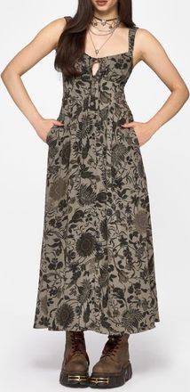 Disturbia Herla Bhatik Floral Cami Maxi Dress in Green at Nordstrom, Size 10
