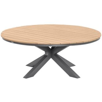 Hesperide Mesa De Jard&iacute;n Redonda Oraclion De Aluminio Negro Y Grafito Para 12 Personas - Hesp&eacute;ride
