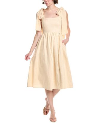 endless rose Endless Rose Linen-Blend Midi Dress