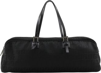Fendi Zucchino Black Nylon Canvas Tote Bag (Pre-Owned)