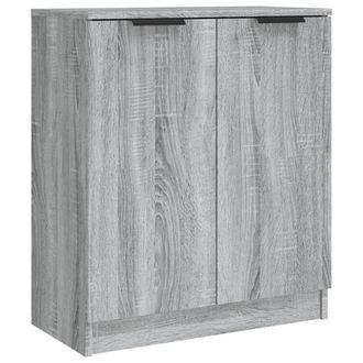 Berkfield Home Sideboards 2 pcs Grey Sonoma 60x30x70 cm Engineered Wood | Size: 60 x 30 x 70 cm