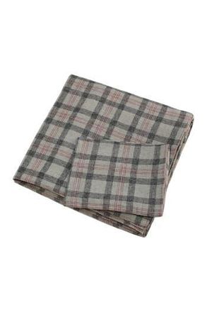 Belle Epoque Flannel Sheet Set Grey/Red Check Plaid - King at Nordstrom Rack