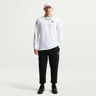 Nike Mens Club Fleece Cargo Pants in Black | FN3805-010