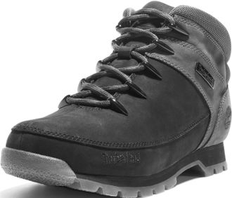 Timberland Schn&uuml;rboots TIMBERLAND EURO SPRINTMID LACE UP BOOT, Herren, Gr. 47,5, schwarz (schwarz, grau), Leder, Synthetik, Schuhe Schn&uuml;rboots, Winterstiefel, Sc