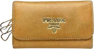 Prada Pre-owned Accessories, male, Yellow, Size: ONE SIZE Pre-owned Vintage Key Holder