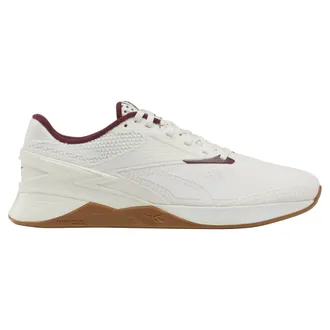 Reebok Unisex Nano X3 Varsity Sneaker, White/Chalk/Maroon, 8 US Men