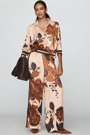 Conditions Apply Imara Satin Wide-Leg Pants