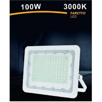 Trade Shop Trade Shop Traesio - Trade Shop - Foco Led 100w Ultra Fino Blanco Exterior Ip65 Luz Fr&iacute;a Natural C&aacute;lida Fs100w-b