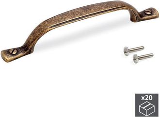 Emuca Emuca - Lote De 20 Tiradores Para Mueble Nairobi, L139mm, Intereje 96mm, Zamak, Bronce