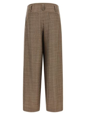 Brunello Cucinelli Womens Brown Virgin Wool Flared Pants