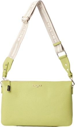 Ga&euml;lle Paris Limoengroene Logo Schoudertas Eco-leer - Dames - Schoudertassen - Groen - ONE Size - Leer - Tassen