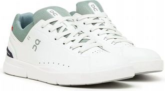 On Mens Roger Advantage Sneaker In White/eucalyptus