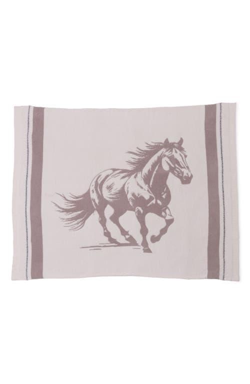 CozyChic Stallion Jacquard Throw Blanket in Cream Multi at Nordstrom