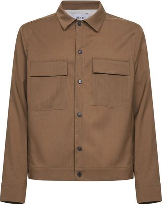 D4.0 Overhemdjas - Heren - Zomerjassen - Bruin - 2XL - Wol - Jassen