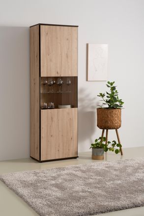 Hela Vitrine »Ariana« mit angeschrägten Griffmulden, Höhe 195 cm