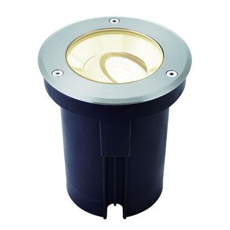 Netlighting Hoxton Outdoor Integrated LED Recessed Downlight Brushed Stainless Steel IP67 in Grey