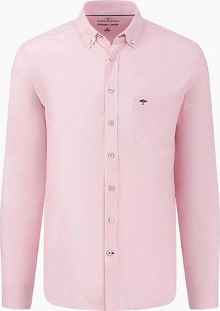 Fynch-Hatton Mens FYNCH-HATTON OXFORD LONG SLEEVE SHIRT PINK - Size: 46