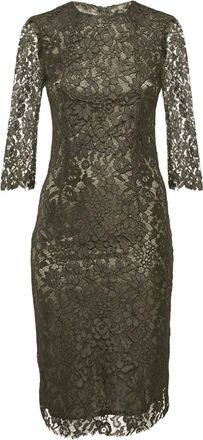 Joseph lace three-quarter sleeve dress - Green