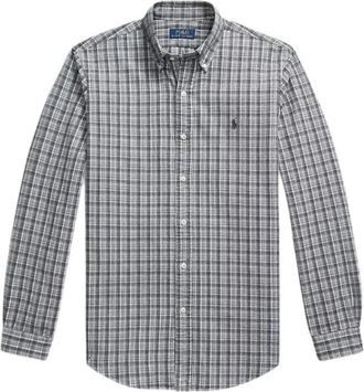 Polo Ralph Lauren Custom Fit Brushed Oxford Shirt - Heren - Casual Overhemden - Grijs - XL - Katoen - Overhemden
