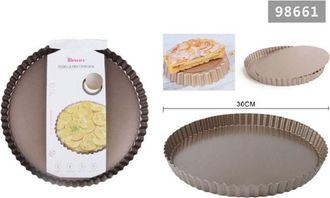 Trade Shop Trade Shop - Teglia Da Forno Per Crostate Torte Dolci Stampo Con Base Removibile 30 Cm 98661