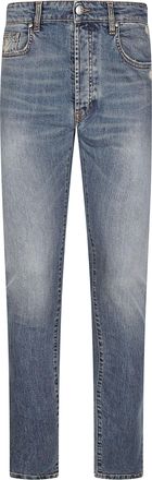 John Richmond Medium Blue Istrion Iggy Stretch Cotton Straight-Leg Jeans