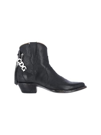 Comme Des Gar&ccedil;ons Black Pointed Toe Leather Boots