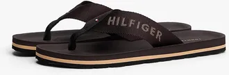 Tommy Hilfiger Mens Hilfiger Monotype Flip-Flop - Brown - US 13 / EU 47
