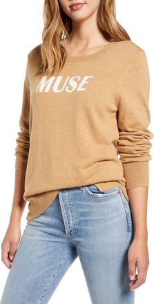 Court & Rowe Muse Cotton Blend Sweater in True Camel at Nordstrom, Size Large