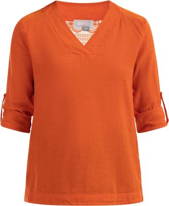 Usha Blouseshirt met kant Dames oranje
