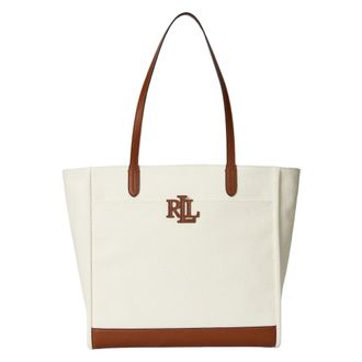 Ralph Lauren Tote Bags, female, Beige, Size: ONE SIZE Large Cameryn Tote Bag