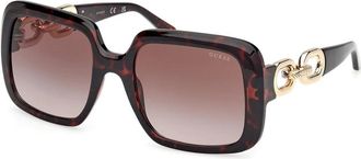 Guess Accessoires, Dames, Bruin, ONE Size, Gs 00161 Oversized Square Zonnebril