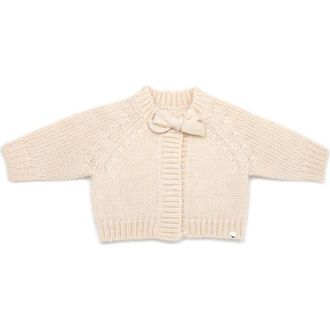 Oh Baby! Scandi Bow Cardigan-Toddler, Little Kid in Cream Heather at Nordstrom, Size 2-3T