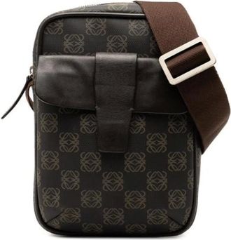 Loewe Pre-owned Cross Body Bags, female, Brown, Size: ONE SIZE Pre-owned Fabric Crossbody Bag