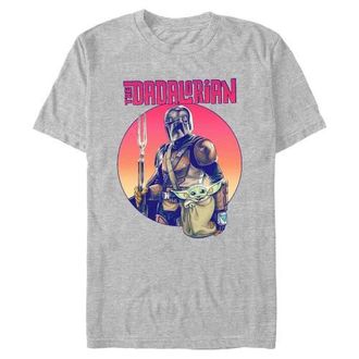 Star Wars Mens Star Wars The Mandalorian The Dadalorian and Grogu Portrait Graphic T-Shirt in Sport Grey at Nordstrom, Size X-Large