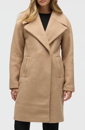 NVLT Notch Lapel Felted Coat in Camel at Nordstrom Rack, Size Small