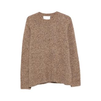 Soft Goat Maglione girocollo dalla vestibilit&agrave; rilassata effetto melange - - Knitwear - Uomo - Marrone - L