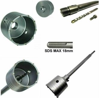 Trade Shop Trade Shop - 30 Mm Cortador De N&uacute;cleo Con Eje Sds Max 100 Cm Cemento Hormig&oacute;n