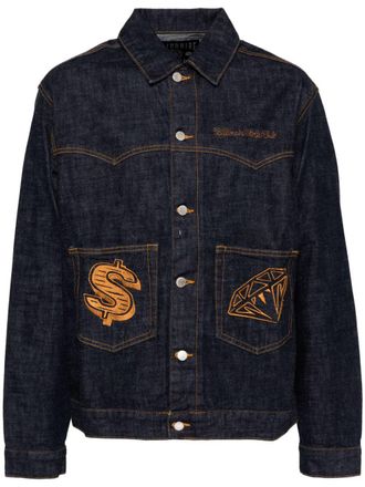 Billionaire Boys Club embroidered denim jacket - men - Cotton - L - Blue