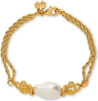 Lele Sadoughi Chateau Rope Bracelet in Pearl 100 at Nordstrom, Size 7