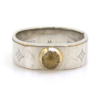 Louis Vuitton Gold Silver Metal Band Ring (Pre-Owned)