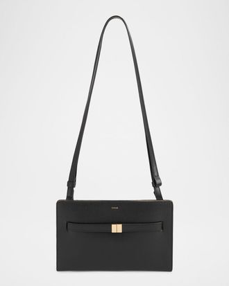 Toteme Belted Smooth Leather Crossbody Bag