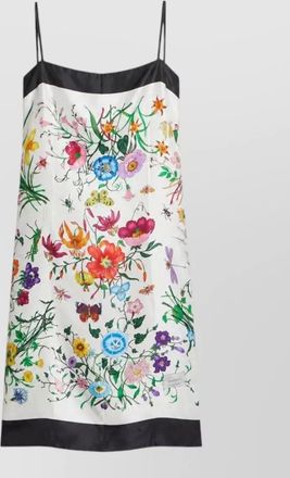 Gucci silk twill floral-print spaghetti-strap dress