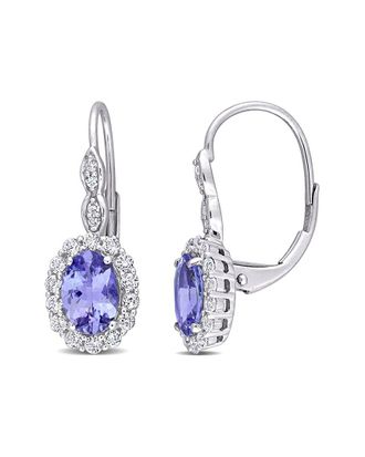 Rina Limor 14K 2.38 Ct. Tw. Diamond & Gemstone Halo Earrings