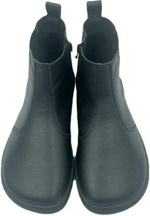 Generic NYSBH Chelsea Barefoot Autumn Spring Boots with Leather Linning Inside for Women Zero Drop Sole Light Weight Wider Toe Box Black