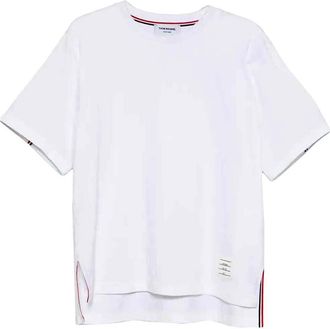 Thom Browne White Crew Neck T-Shirt